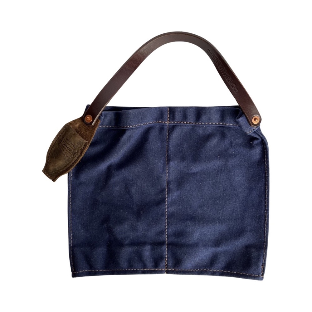 orox leather co portland oregon small tin cloth mini bag blue